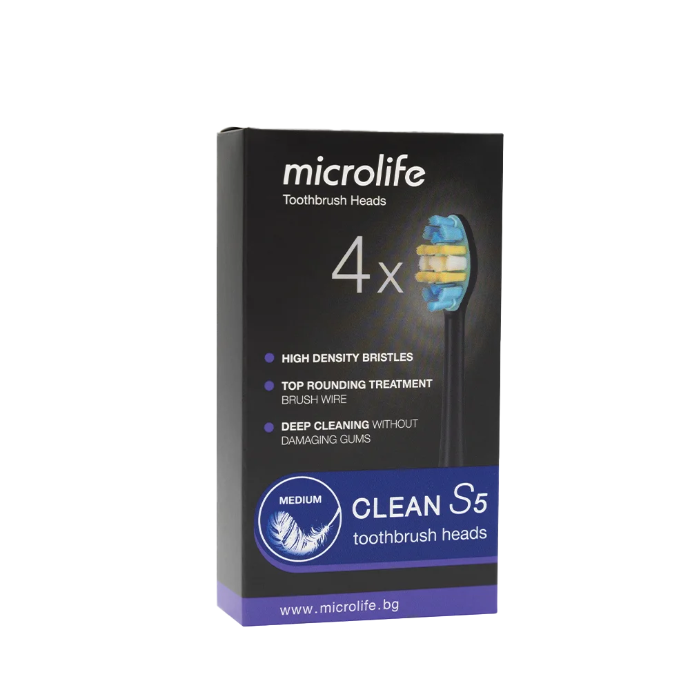 Глави за звукова електрическа четка за зъби Microlife Clean S5 Medium