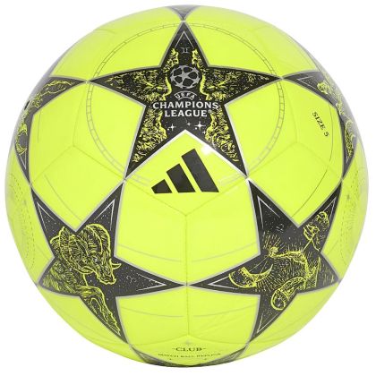 Футболна топка ADIDAS UCL Club 2025/2026 League Stage, Размер 5, Електриково жълт с черен /36019601/