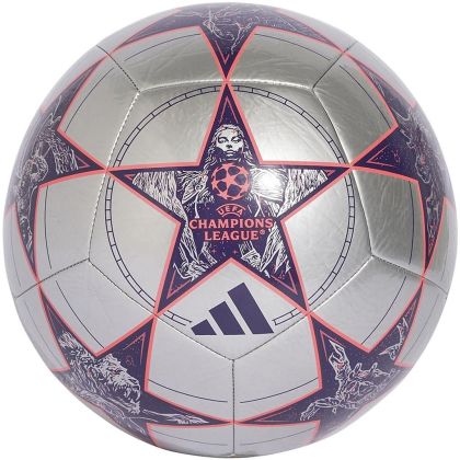 Футболна топка ADIDAS UCL Club 2025/2026 League Stage, Размер 5, Сив с лилав /36019603/