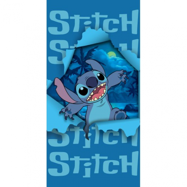 Плажна хавлиена кърпа Stitch Blue
